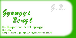 gyongyi menzl business card