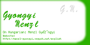 gyongyi menzl business card